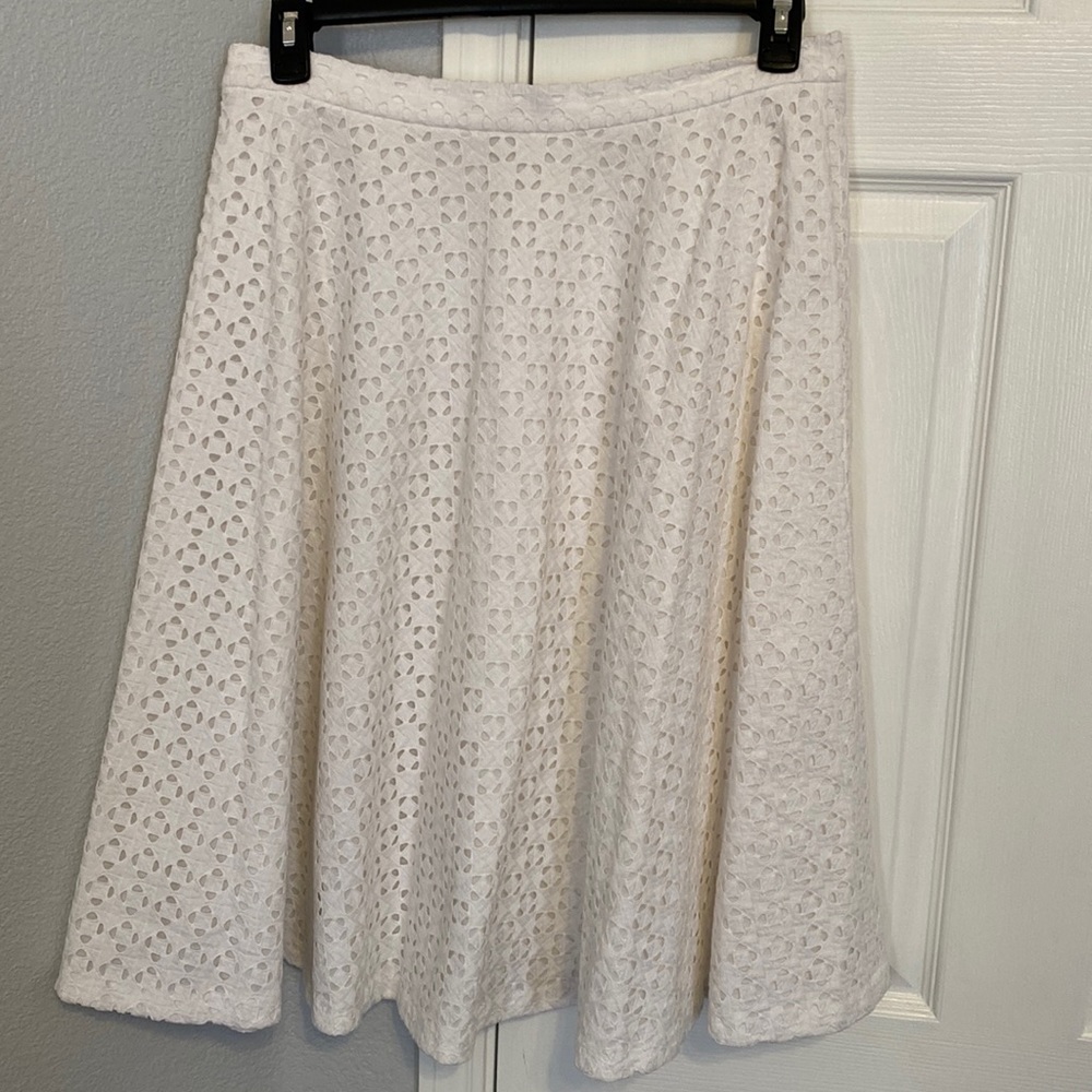 Beautiful white cotton eyelet skirt